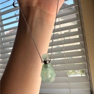 Green Aventurine Crystal Aromatherapy Necklace 18”